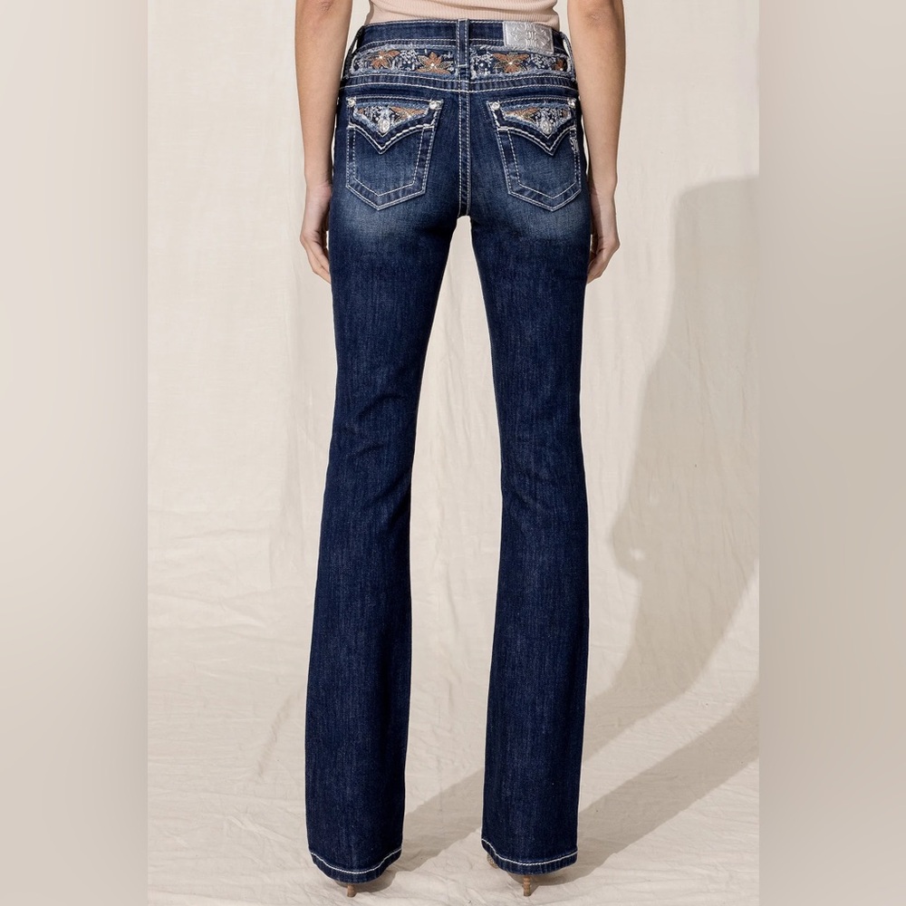 NWT MISS ME Floral Paradise Bootcut Jeans M3953B